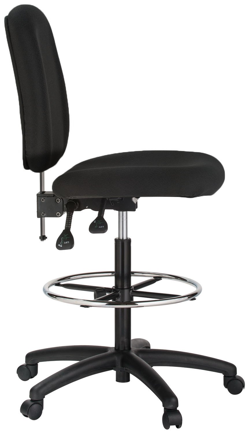 Harwick 100KE drafting chair, black — view 2
