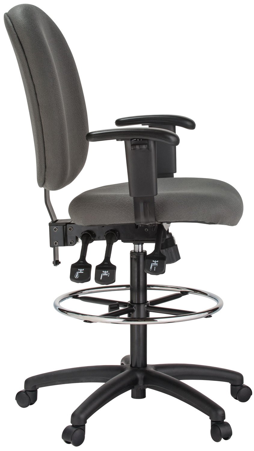Harwick 6058C-D extra tall drafting chair, black — view 5