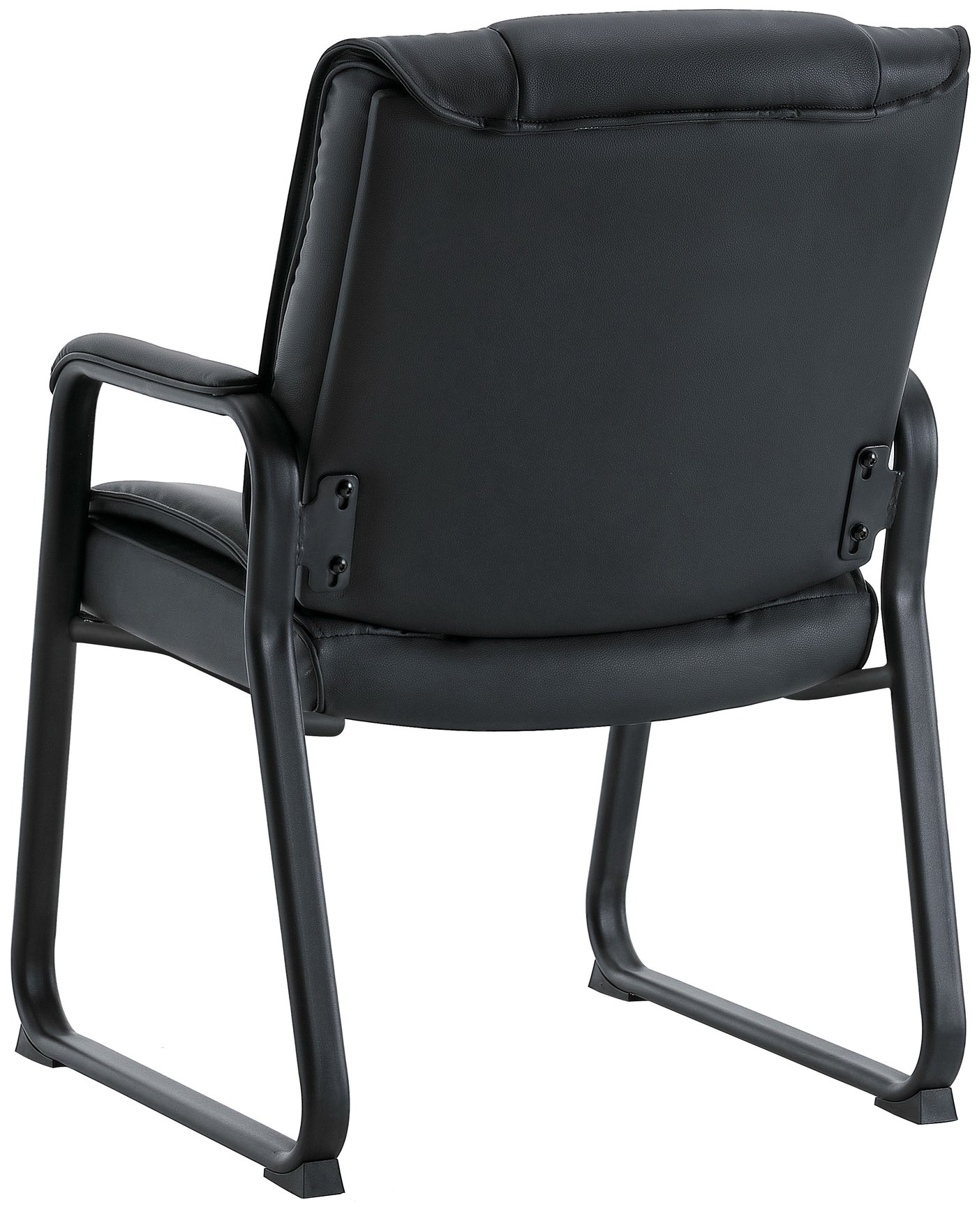 Harwick 960L leather waiting room chair with sled base — view 4